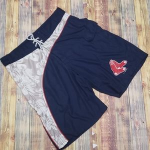 MLB BOSTON RED SOX LINED BATHING TRUNKS SIZE L
